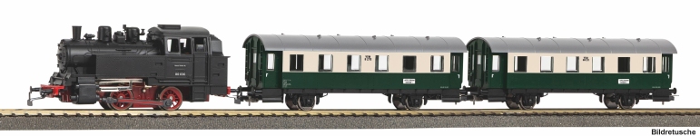 PIKO 57035 - H0 - Start-Set Personenzug Dampflok BR 80 VSM, NS, Ep. VI